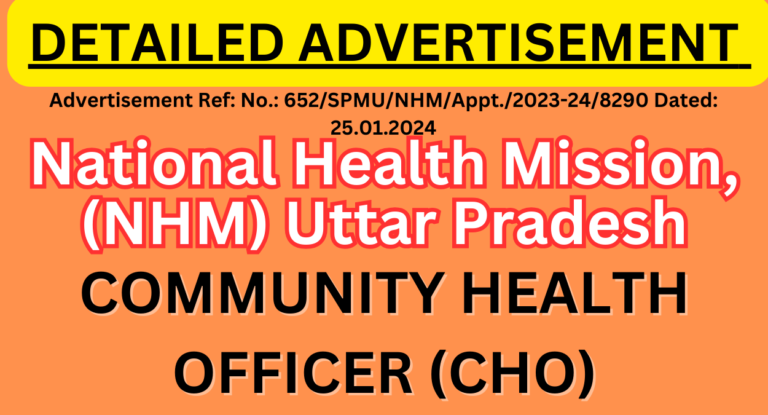 DETAILED ADVERTISEMENT: National Health Mission, Uttar Pradesh,  Direct Recruitment of 5582